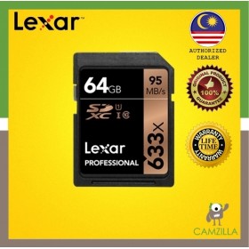 Lexar 64GB Professional 633x SDXC UHS-I Memory Card